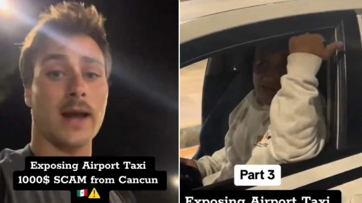 Turista canadiense expone a taxista de Cancún por cobrarle mil dólares por un viaje de 2 km