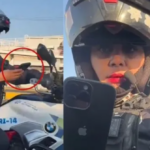 Detienen a automovilista por grabar a una policía conduciendo con su celular en la mano